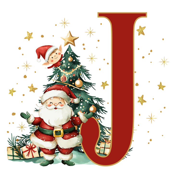 Initial Christmas Mug