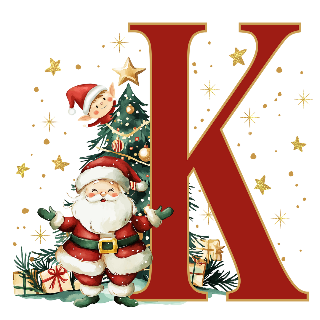 Initial Christmas Mug