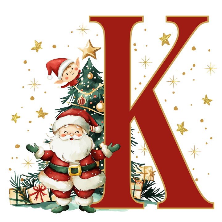 Initial Christmas Mug