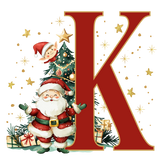 Santa Initial Kids Apron
