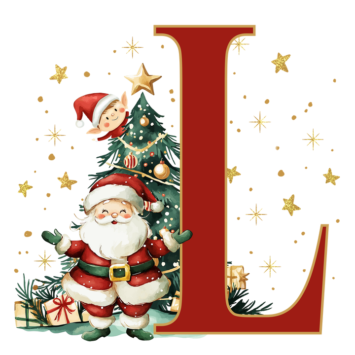 Initial Christmas Mug