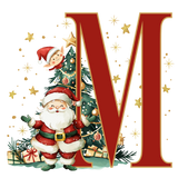 Santa Initial Kids Apron