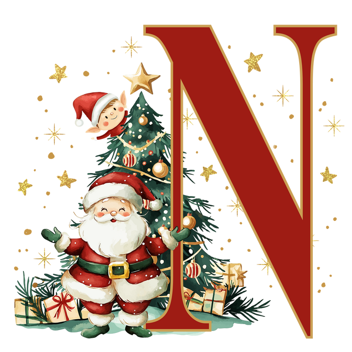 Initial Christmas Mug