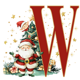 Santa Initial Kids Apron
