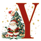 Santa Initial Kids Apron
