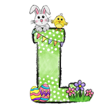 Easter Parade Initial Enamel Mug