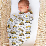 Personalised muslin swaddle wrap with baby name, soft breathable fabric, 120x120cm, ideal for newborns and gifting