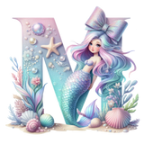 Mermaid Initial Hooded Towel