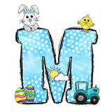 Easter Cars Initial Enamel Mug