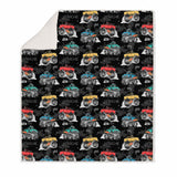MONSTER TRUCK KIDS BLANKET SHERPA