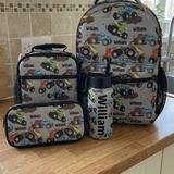 Personalised kids backpack, lunch bag, and pencil case school combo set