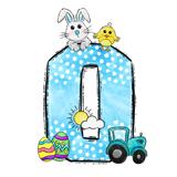 Easter Cars Initial Enamel Mug