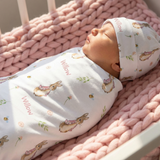 Personalised Swaddle & Beanie Set