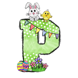 Easter Parade Initial Enamel Mug