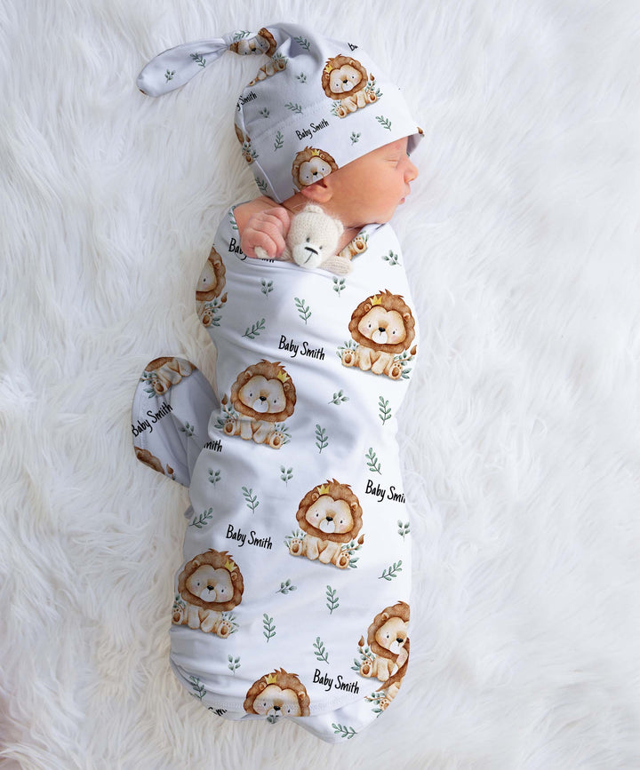 lion baby swaddle