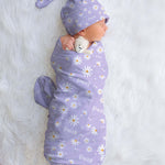 floral baby swaddle with name