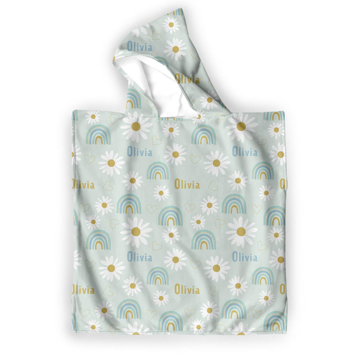floral girls kids hooded towel