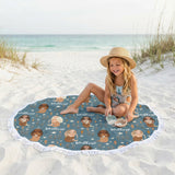 Personalised Round Beach Towel