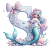 Mermaid Initial Hooded Towel