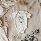 personalised Baby Announcement Onesie