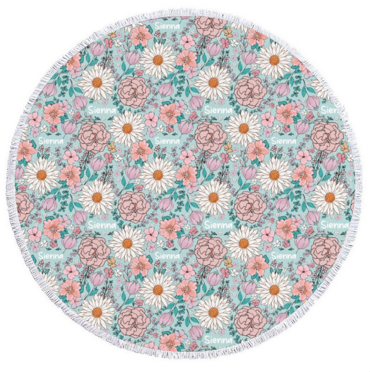 Personalised Round Beach Towel