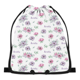 floral kids drawstring bag