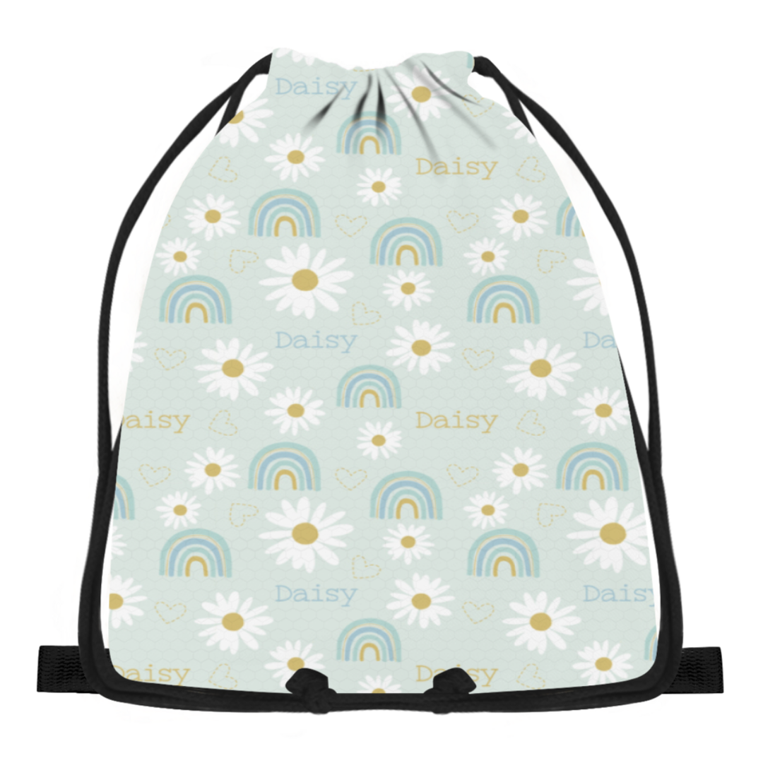 floral drawstring bag