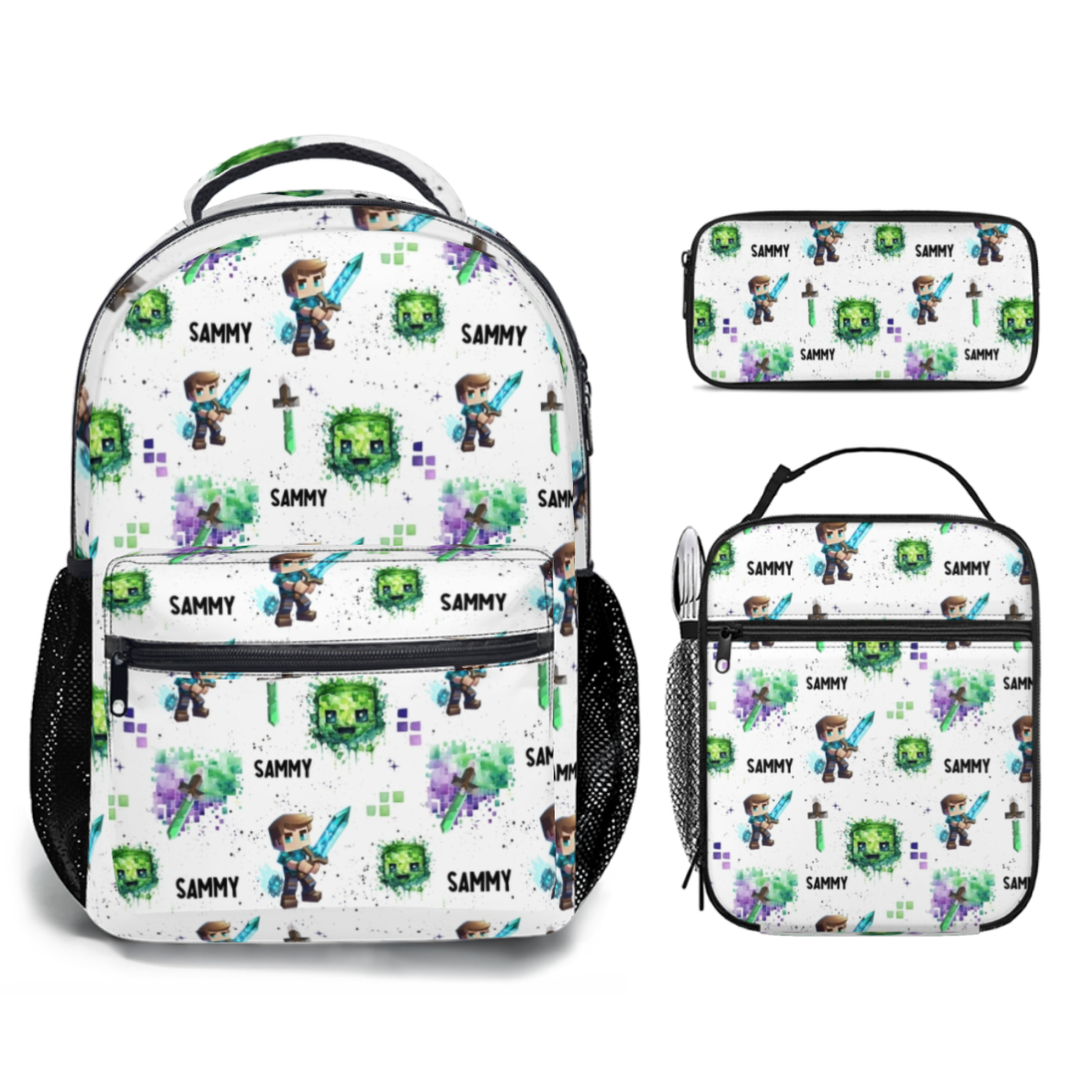 Personalised Backpack, Lunch Bag + Pencil Case Value Combo