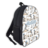 Custom Name Double Pocket School Bag