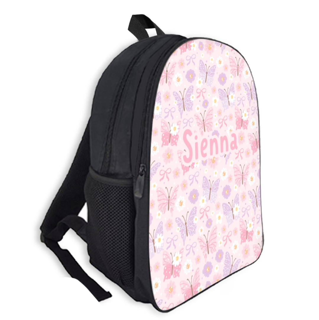 Custom Name Double Pocket School Bag