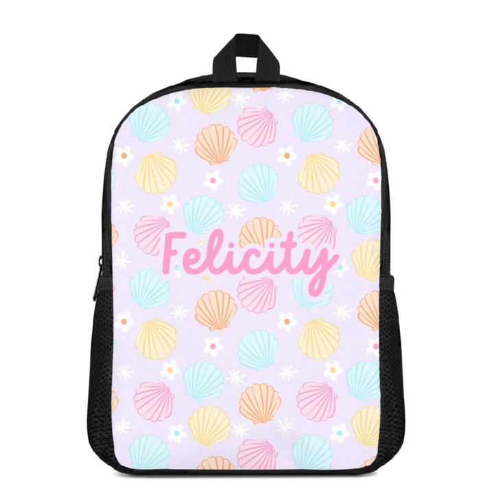 Custom Name Double Pocket School Bag