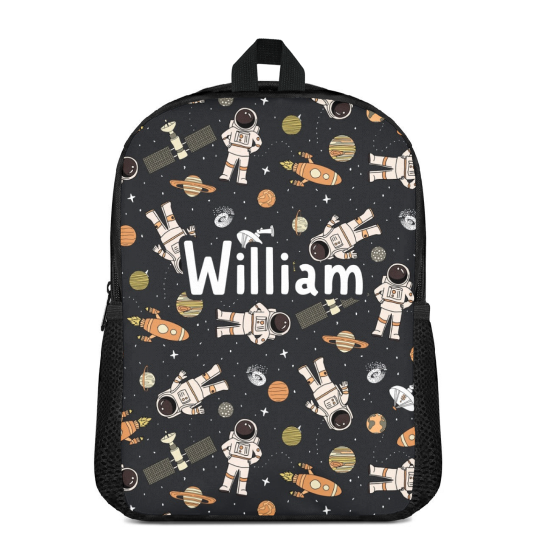 Custom Name Double Pocket School Bag