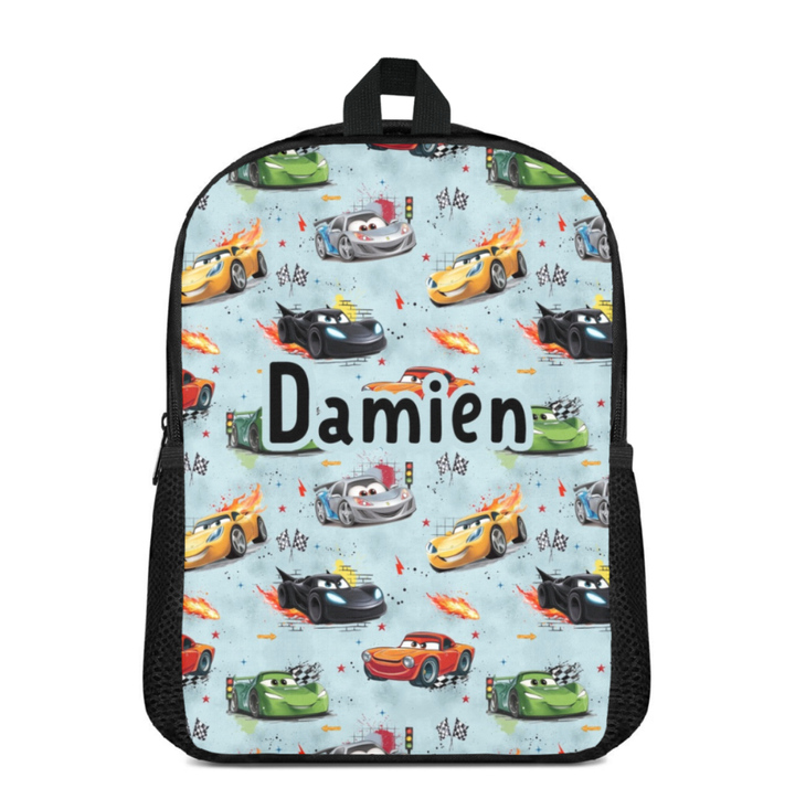 Custom Name Double Pocket School Bag