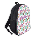 Custom Name Double Pocket School Bag