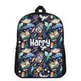 Custom Name Double Pocket School Bag