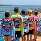 Cruise Crew 2026 beach towel in quick-dry sand-free microfiber, made for family cruise vacations - The Custom Co
