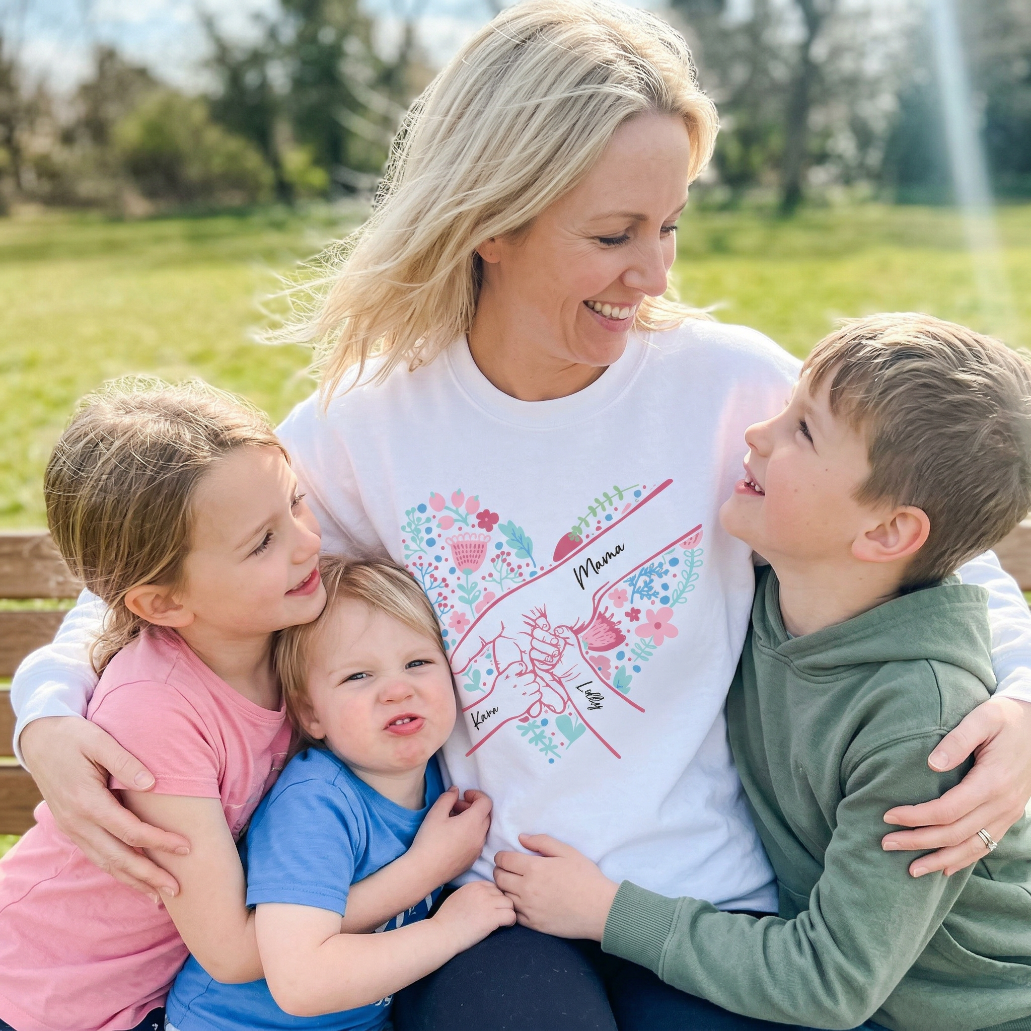 Personalised Floral Heart Sweatshirt