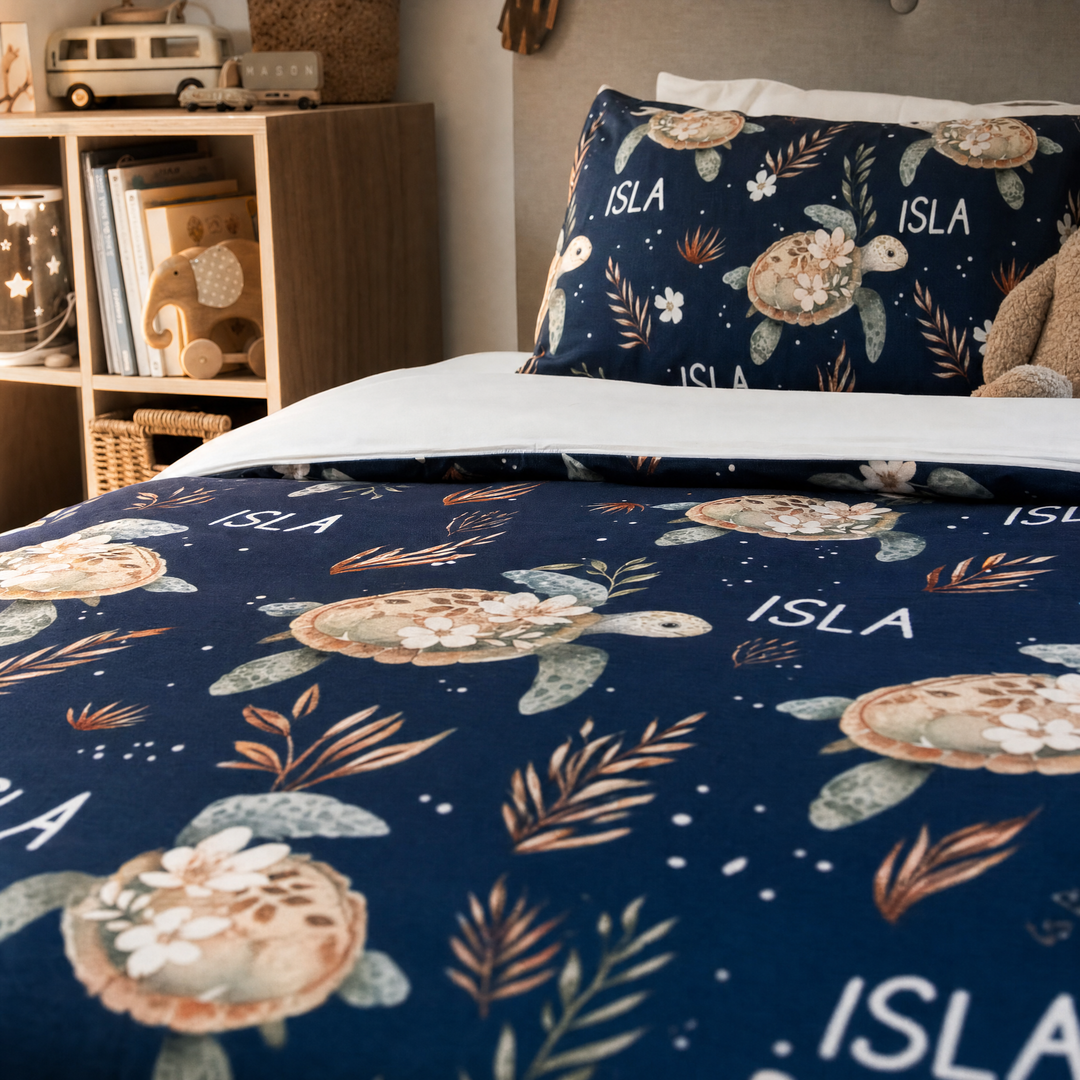 Personalised Kids Quilt Cover &amp; Pillowcase Set