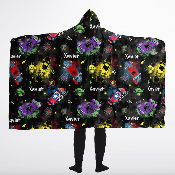 HOODED BLANKET SKATEBOARD