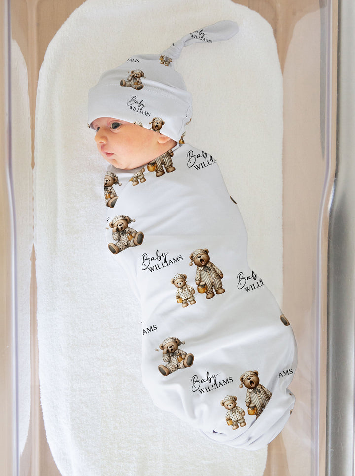 Custom Swaddle Wrap &amp; Beanie