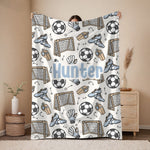 Personalised soccer Blanket – Boys sport Design