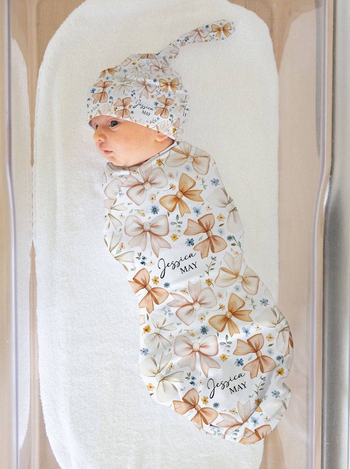 Custom Swaddle Wrap &amp; Beanie