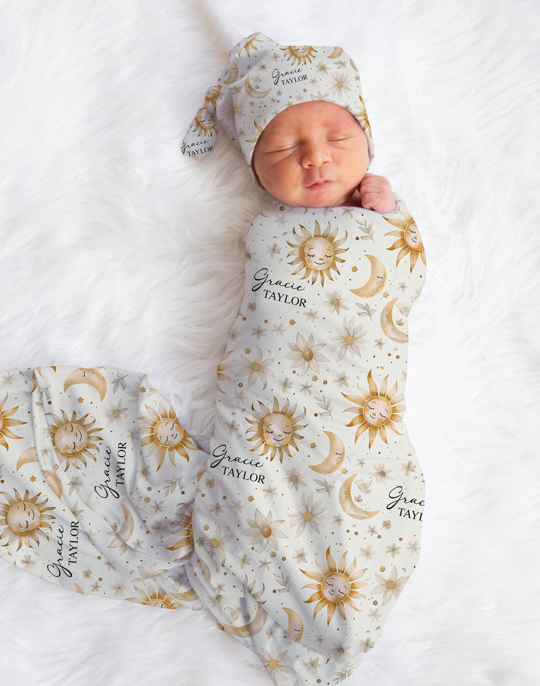 Custom Swaddle Wrap &amp; Beanie