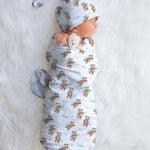 teddy bear baby swaddle