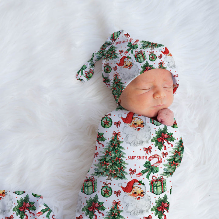 Christmas Swaddle Wrap &amp; Beanie
