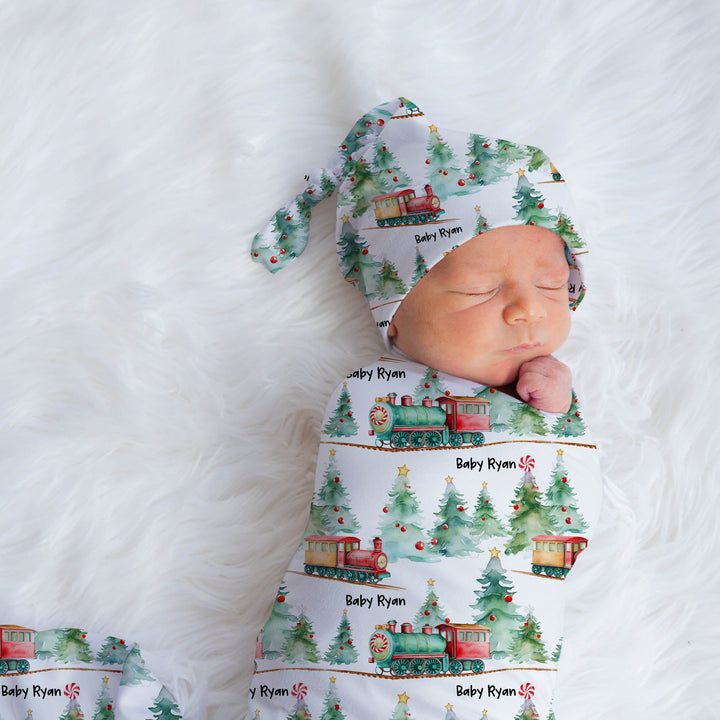 Christmas Swaddle Wrap &amp; Beanie