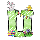 Easter Parade Initial Enamel Mug
