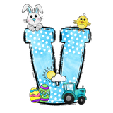 Easter Cars Initial Enamel Mug