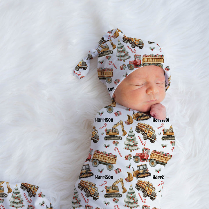 Christmas Swaddle Wrap &amp; Beanie