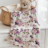 personalised baby blankets floral
